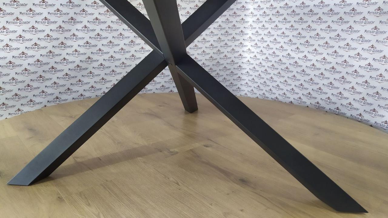 Стол обеденный "Айрон", ТМ Металл-Дизайн Черный бархат + ДСП, 1200х750 - фото 4 - id-p1555503188