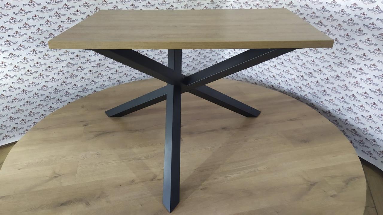 Стол обеденный "Айрон", ТМ Металл-Дизайн Черный бархат + ДСП, 1200х750 - фото 5 - id-p1555503188
