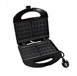 Вафельниця DOMOTEC MS-7705 Чорна 750 Вт, фото 2