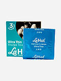 Презервативи латексні високоякісні з ароматом м'яти La Hot Ultra Thin 12 шт (4 пачки по 3 шт.), фото 3