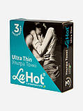 Презервативи латексні високоякісні тонкі з ароматом м'яти La Hot Ultra Thin паковання 3 штуки, фото 4