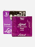 Презервативи латексні з пухирцями й ароматом м'яти в La Hot Dotted 12 шт (4 пачки по 3 шт.), фото 4