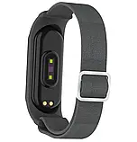 Нейлоновий Ремінець для Xiaomi Mi Band 3/4/5/6 Браслет M3 M4 M5 M6 (Dark Grey), фото 2