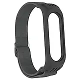 Нейлоновий Ремінець для Xiaomi Mi Band 3/4/5/6 Браслет M3 M4 M5 M6 (Dark Grey), фото 3