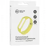 M5 M6 Силіконовий Браслет Xiaomi Mi band 5 6 Ремінець для Смарт Годин (прозорий жовтий), фото 2