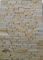 Плитка "Соломка" (окатаная) из камня песчаника / плитка для цоколя и фасада