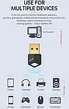 RTL8761B USB-Ключ Bluetooth 5.0 Адаптер Приймач Бездротовий Музичний Мініредавач з Низькою Затримкою, фото 3