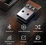 Дворежимний Bluetooth 5,0 Адаптер Бездротовий Приймач Передавач USB 3 Мбіт/с, фото 2