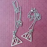 Кулон із ланцюжком Дари Смерті Гаррі Поттера 32х34 мм Ювелірні Вироби, фото 2