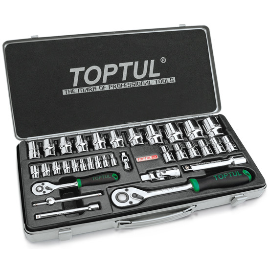 Набір інструменту Toptul GCAD3401 1/4"&1/2" (34 предмета)