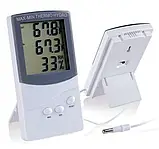 Термометр TA 318 + Виносний Датчик тТемператури, Цифровий із Гігрометром Метеостанція, фото 2