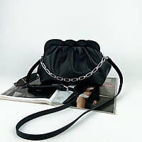 Женская кожаная сумка клатч с цепочкой через плечо Polina & Eiterou