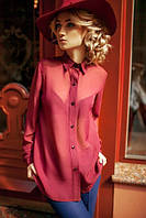 Женская летняя блузка-рубашка из шифона