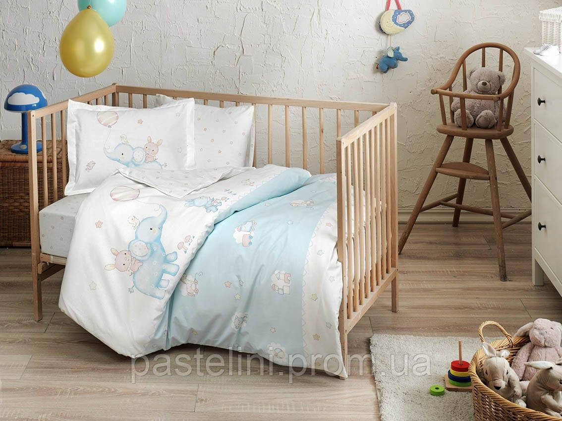 TAC Постельна білизна для новонароджених Baby Elephant Blue