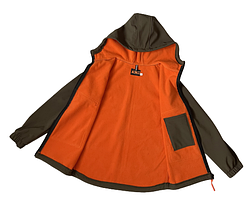 Куртка дитяча Soft-Shell флісова колір Олива, фото 4