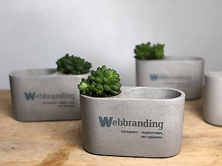 Органайзер із логотипом вашої компанії/Підставка для ручок/Органайзер із бетону/Декору для дому