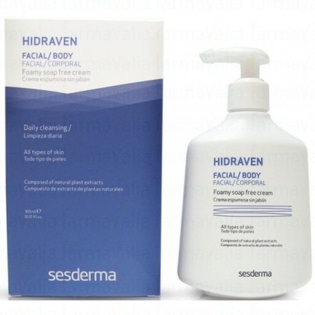 Sesderma Hidraven Foamy Soap Free Cream Крем-пінка для вмивання обличчя і тіла Гидравен, 300 мл
