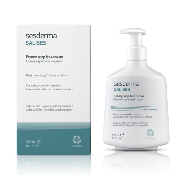 Sesderma Salises Facial and Body Foamy Soap-free Cream Крем для вмивання з саліцилової кислотою, 300 мл