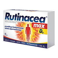 Rutinacea max D3 - цинк, селен, рутин, витамин C, витамин D3 для иммунной системы, 60 шт