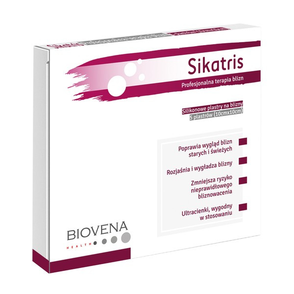 Sikatris - силиконовые пластыри для рубцов 10 х 10 см, 5 шт