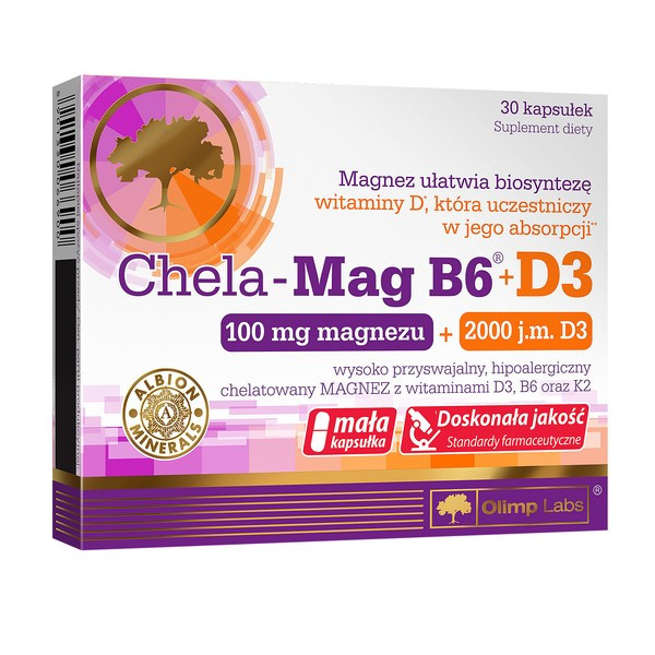 Olimp Chela-Mag B6+D3 - для кісток, м'язів, нервової системи, 30 шт