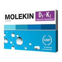 Molekin D3 + K2 - поддержка здоровых костей и иммунной системы, 30 шт