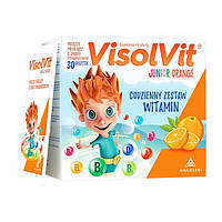 Visolvit Junior Orange набір з 9 вітамінів у формі шипучих гранул від 3-х років, 30 шт.