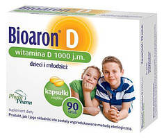 Bioaron D 1000j.m. - вітамін D для дорослих дітей, 90 кап.