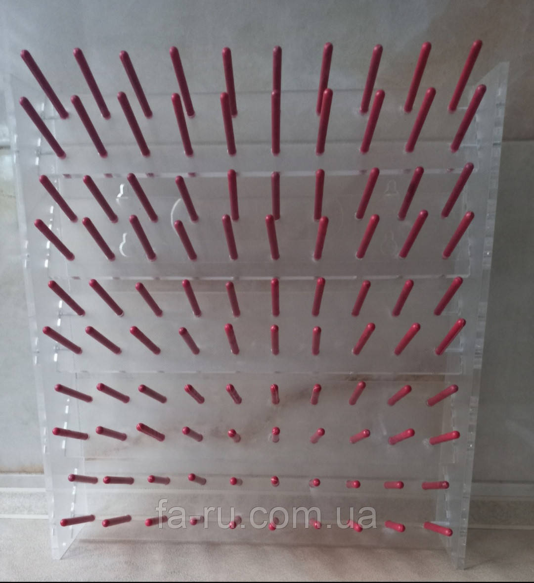 Органайзер акриловий для котушок із нитками, на 100 шт 32*34*8,2 см, фото 1