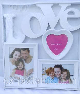 Фоторамка колаж "love" велика