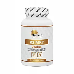 SOWELO ВІТАМІН К2 МК7 200 мкг 120 ТАБЛЕТОК