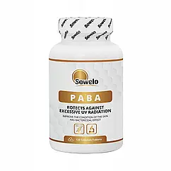 SOWELO ПАБА PABA 500 мг ВІТАМІН В10 120 ТАБ