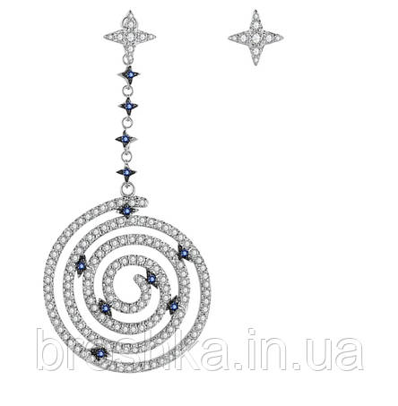 Довгі асиметричні сережки візерунок Mandala ювелірна біжутерія, фото 2