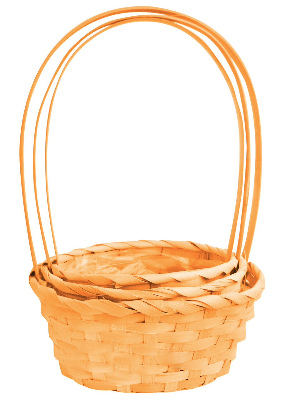 Кошики з лози (w9023 помаранчеві) 32х30 см (форма овал)