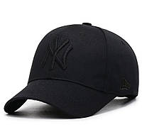 Кепка Бейсболка NY Нью-Йорк (New York) с изогнутым козырьком Черная, Унисекс New Era One size