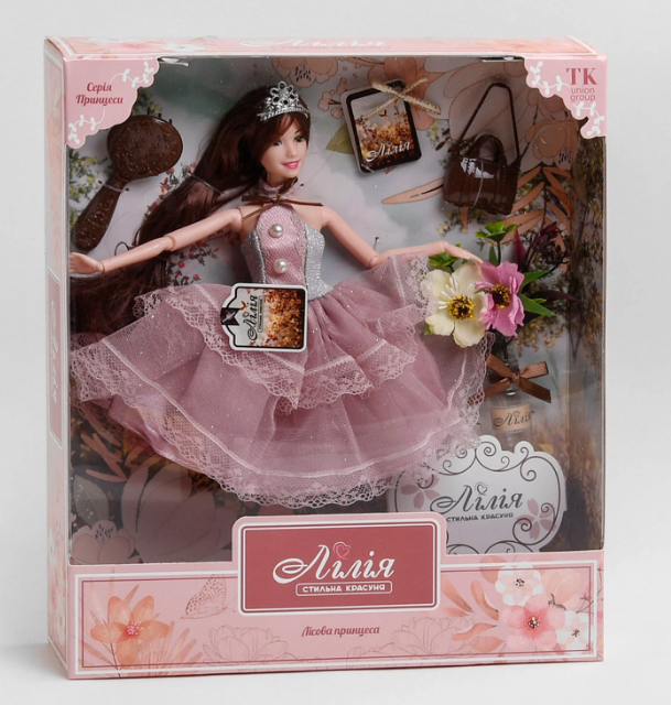 Лялька Лілія Лісова принцеса ТК — 13336 з аксесуарами, ручки та ніжки згинаються, фото 1