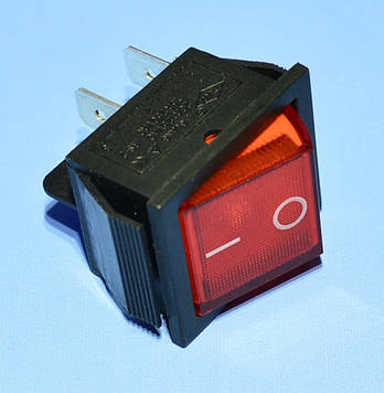 Вимикач 220В IRS-201-1А червоний 2-групи ON-OFF, PRK0006В