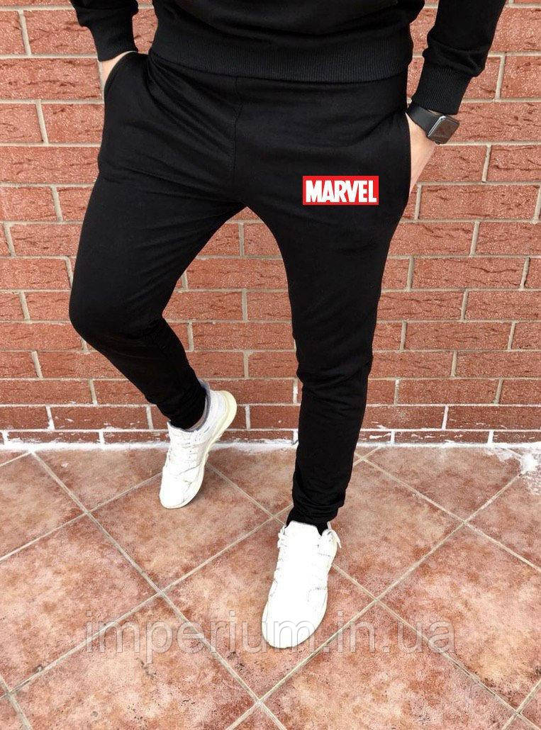 Чорні спортивні трикотажні штани марвел | marvel