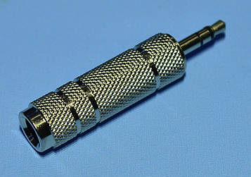 Перехідник шт. jack-3,5ст - гн. jack-6,3ст метал ZLA0322