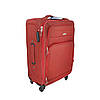 Дорожня валіза тканинна велика (L) на чотирьох колесах червона, фото 8