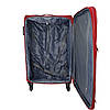 Дорожня валіза тканинна велика (L) на чотирьох колесах червона, фото 7