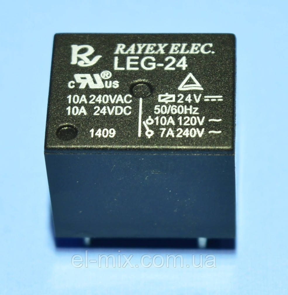 Реле 24V 1группа LEG-24 (10А 240V) герметичное 5рin on-on Rayex - фото 1 - id-p246473976