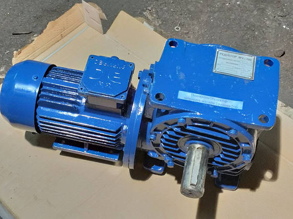 Мотор-редуктори черв'ячні МЧ-80-180 об/хв із електродвигуном 4 кВт, фото 2