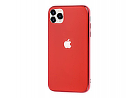 Чехол накладка на iPhone 11 Pro Max Glass Case Logo Стеклянный Red