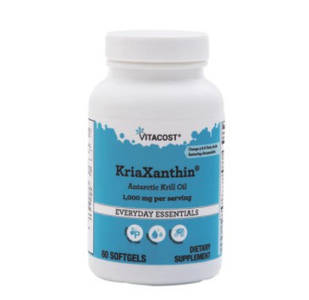 Vitacost KriaXanthin олія антарктичного криля і додатковий астаксантин 500 мг у кожній капсулі, 60 ЖК