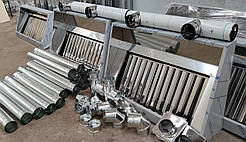 Парасолька витяжна пристінна з жироловителями 600х600