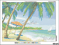 Пляж Схема для вышивки бисером на ткани ТМ Vit-Art 0313K