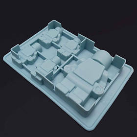 Силіконова форма "Людини" 16,5 x 11,5 см блакитна SNS 001