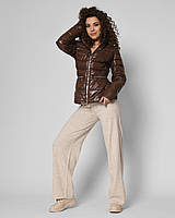 Женская демисезонная куртка X-Woyz 8914 Шоколад Pазмеры 42 46 48