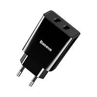 Сетевое зарядное устройство BASEUS TC-012 Speed Mini Dual U Charger Black (CCFS-R01)